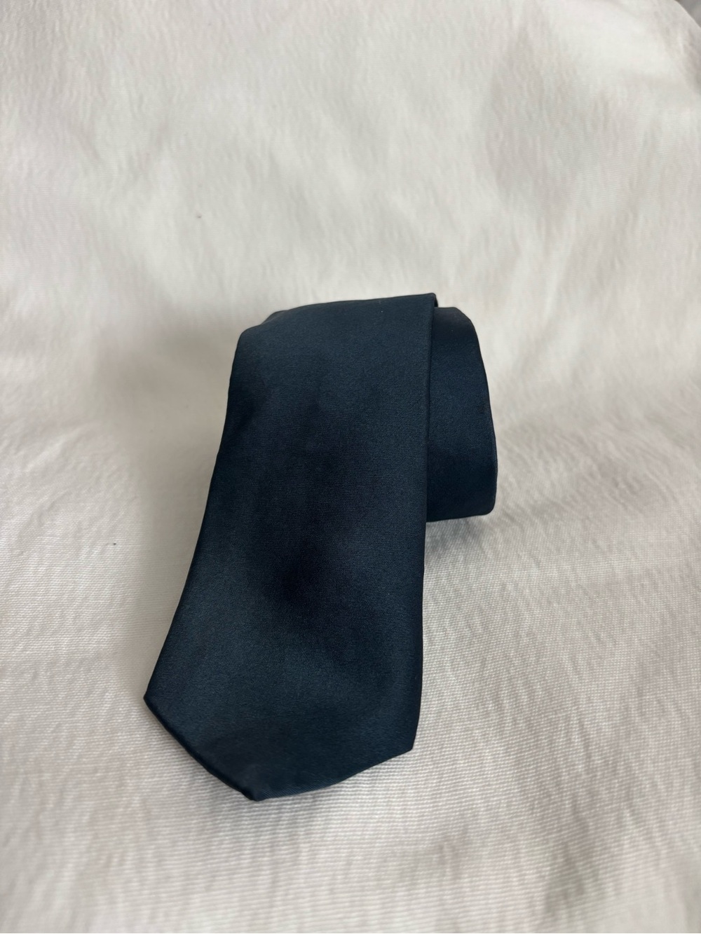 Stringbeans 100% Silk Navy Blue Tie | Classic Solid Necktie 56”